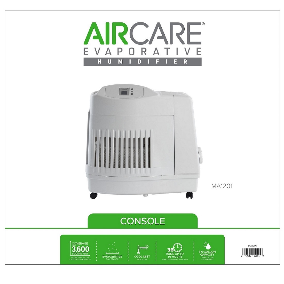 AIRCARE MA1201 3.6Gal. Evaporative Humidifier for 3,600 sq. ft